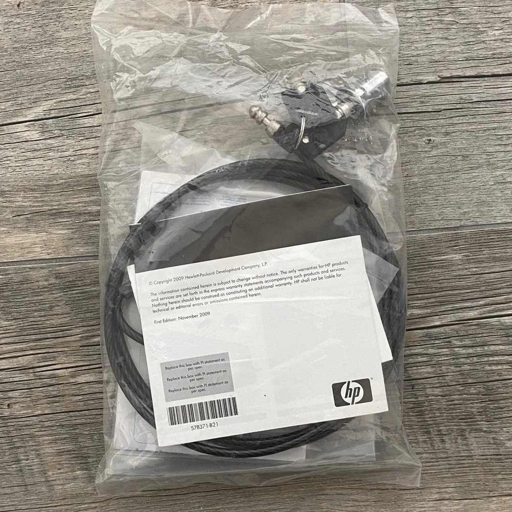 New Kensington Black HP Dock and Portable Laptop Lock Cable